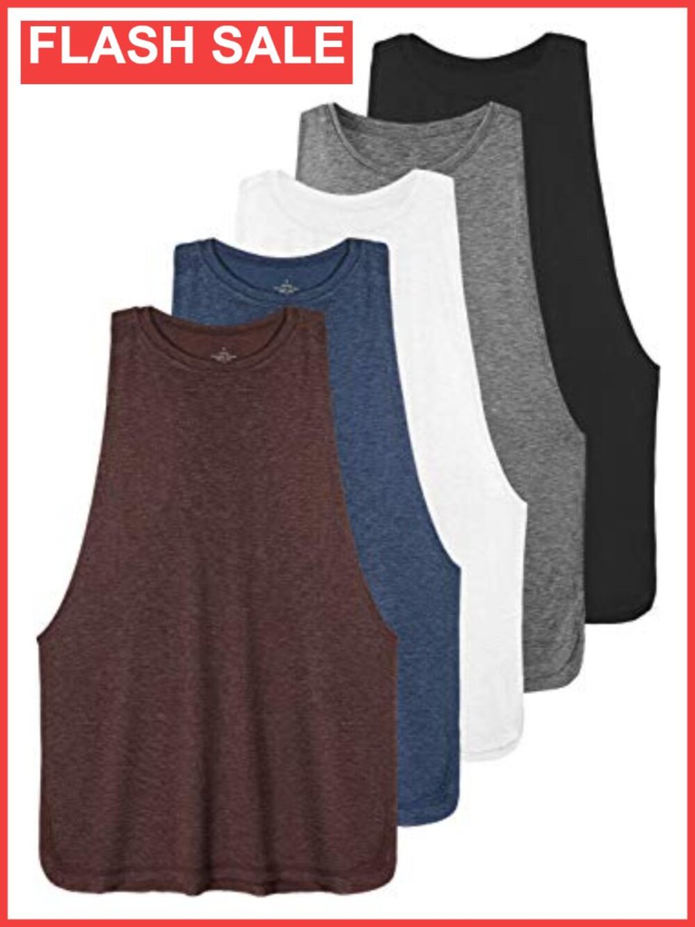 Women's Workout Tank Tops Sleeveless Muscle Shirts Gym Yoga Tops